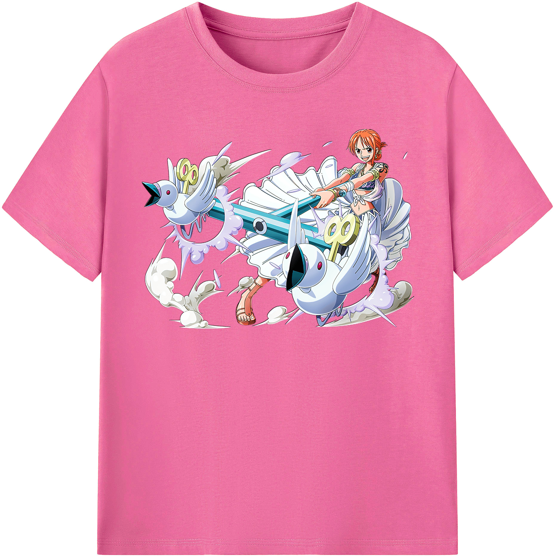 （画像用） ワンピース ナミ ONE PIECE Nami レディースカジュアルプリントTシャツ（綿100％）